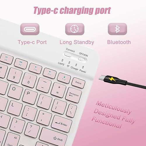 LUIOOXEIM Keyboard Case for Samsung Galaxy Tab A11+ Plus/A9+ Plus 11 Inch | Detachable Folio Keyboard Cover with S Pen Holder, Lightweight Mouse Detachable Keyboard, for Work, Study & Travel thumbnail 6