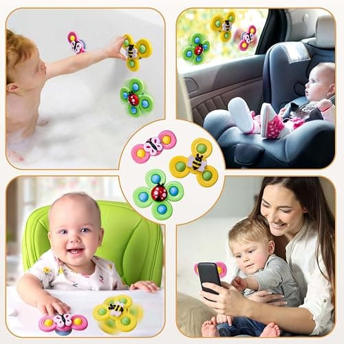 FLLOBE Baby Toys 6-12 Months, Montessori Toys for 1 Years Old, 6-in-1 Set Infant Toys with Sensory Toy, Spinner for Babies, Stacking Toy for Toddlers 1-3 Learning, Gifts for Toddler Newborn, 32PCS thumbnail 6