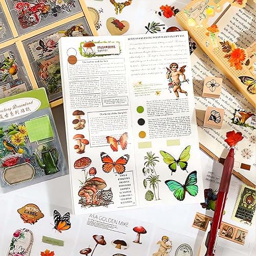 510 Pcs/100 Sheets Stickers for Scrapbooking，Scrapbooking Stickers丨Bullet Journal Stickers for Journaling for Scrapbooking,Bullet Journal Accessories,Journaling Accessories etc thumbnail 3