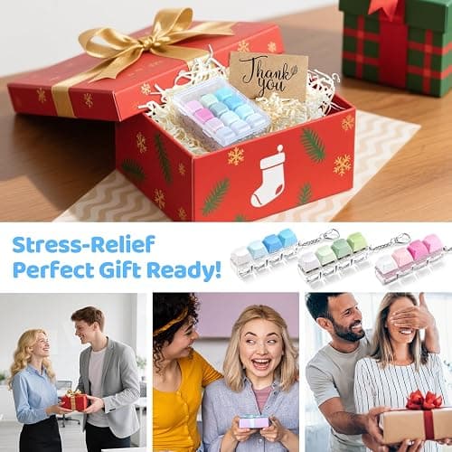 3 Pack Keyboard Fidget Toy – Clicky, Creamy & Silent Stress Relief Gift | Stress Relief Fidget Clicker Keychain – Quiet Fidget Toys for Adults, Boost Focus & Calm Anxiety at Work, Travel thumbnail 5