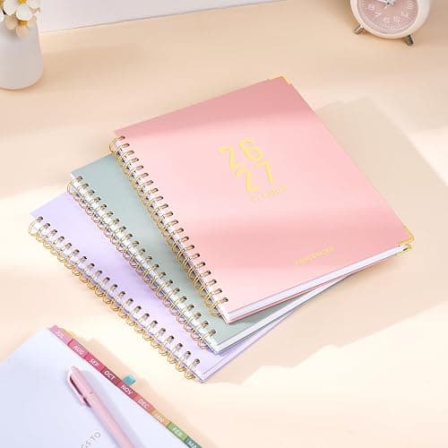 Jul 2026 - Dec 2027 Planner, Forvencer 18 Month Academic Planner 2026-2027, 6.3" x 8.4", Calendar Planner Weekly and Monthly, Daily Agenda Book, College School Supplies for Student Teacher, A5, Pink thumbnail 2