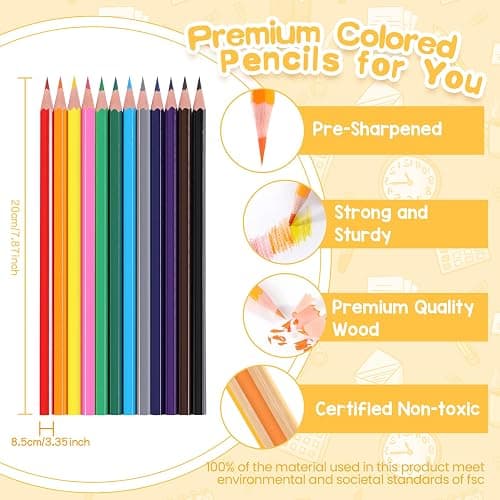 336 Colored Pencils Bulk Classroom thumbnail 4