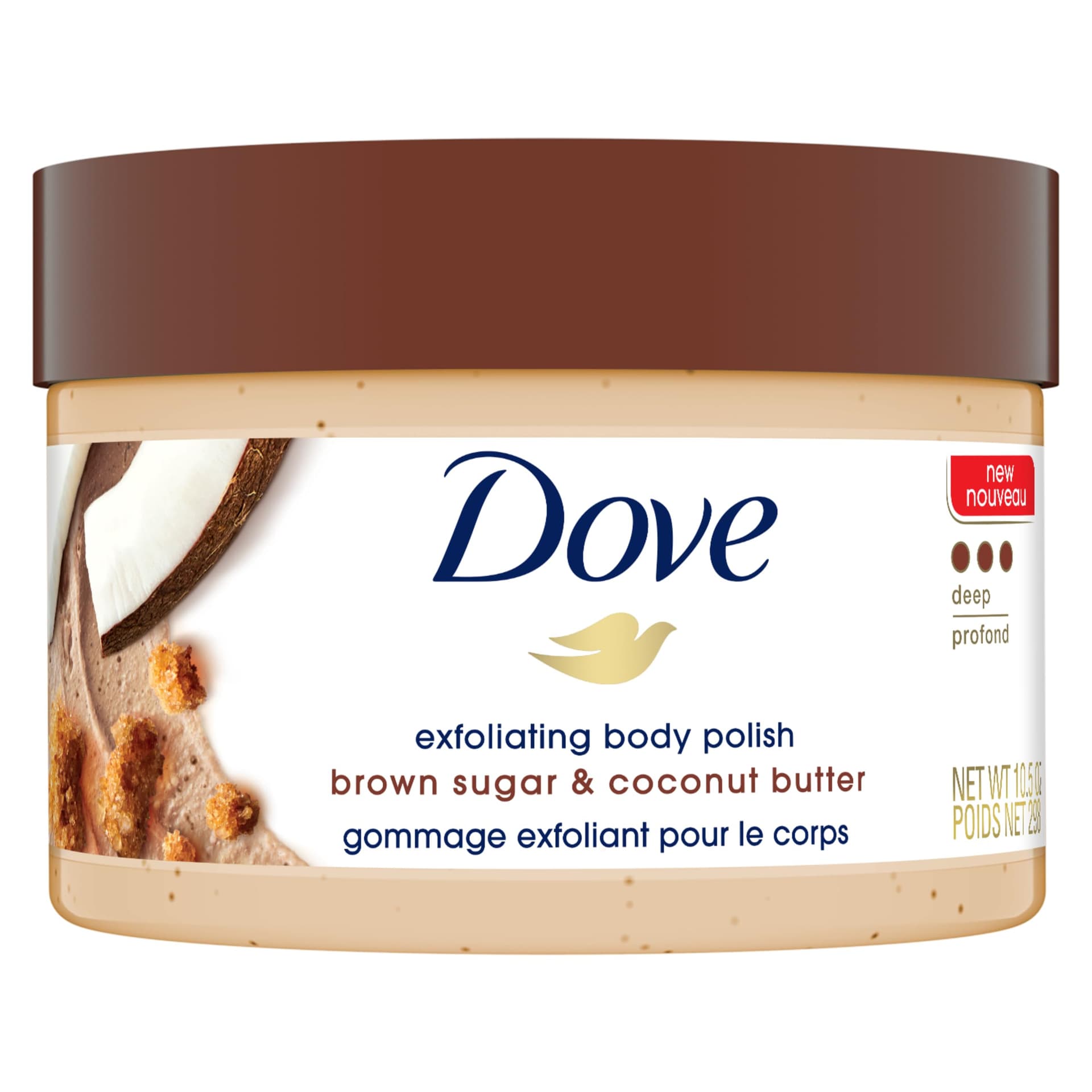 Dove Exfoliating Scrub Body Polish 298 g, Brown Sugar and Coconut Butter (Pack of 2) thumbnail 2