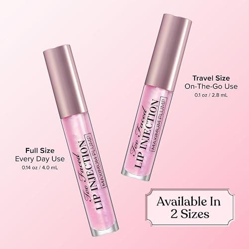 Too Faced Lip Injection Lip Plumper | Hydrating Lip Gloss for Fuller-Looking Lips | Original, Maximum Plump, Cooling Gloss & Plumping Click Formulas thumbnail 8