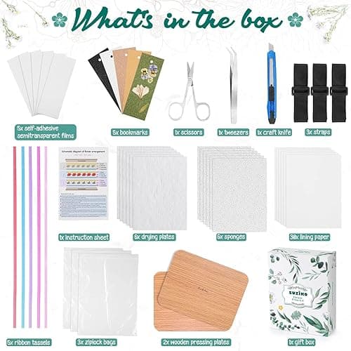 Suziko Professional Flower Press Kit 6 Layers 6.3 x 8.3 inch , Flower Pressing Kit for Adults Kids, Great Gift for Daughter - wood thumbnail 3