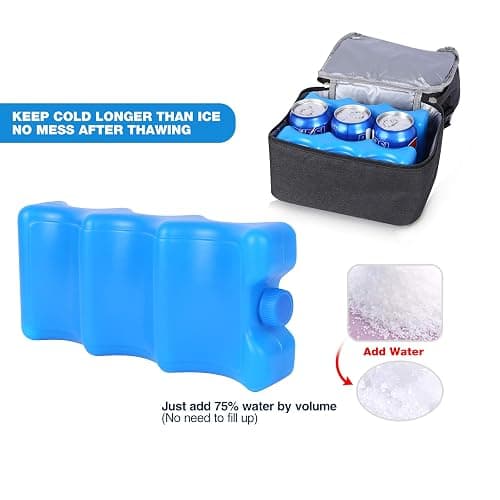 REDCAMP Bottle Ice Packs for Cooler, Resuable Rigid Insulated Contoured Freezer Pack for Breastmilk Beer Lunch, Long-Lasting Can Freezer Pack for Camping Beach, 2/4/6/8/12 Pack thumbnail 6