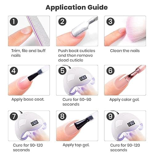 RARJSM Gel Nail Polish Jelly Pink Translucent Sheer Nude Colors Neutral Skin Tone Gel Polish Milky Clear Ice Pink 15ml Single Bottle Soak off UV LED Cured at Home Salon DIY French Manicure Nails Art - Baby Pink thumbnail 8