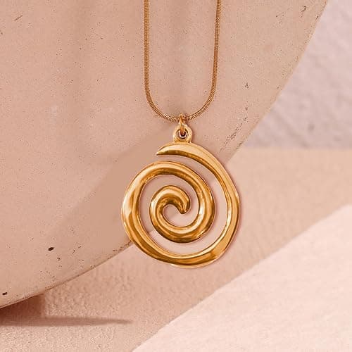 WOFALO store 2 PCS Spiral Gold and Silver Swirl Necklace - Boho Choker Necklace Style Accessory Summer Jewelry for Women thumbnail 4