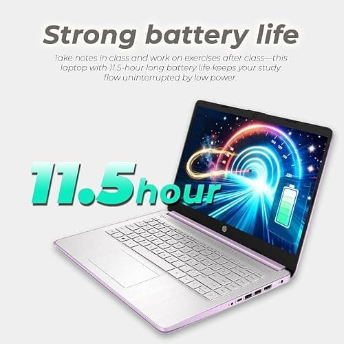 HP Everyday Slim Laptop • Microsoft Office 365 Included • Intel N150 CPU • 128GB SSD • Long Battery Lifes • Copilot AI • Windows 11 • Honey Lavender thumbnail 5