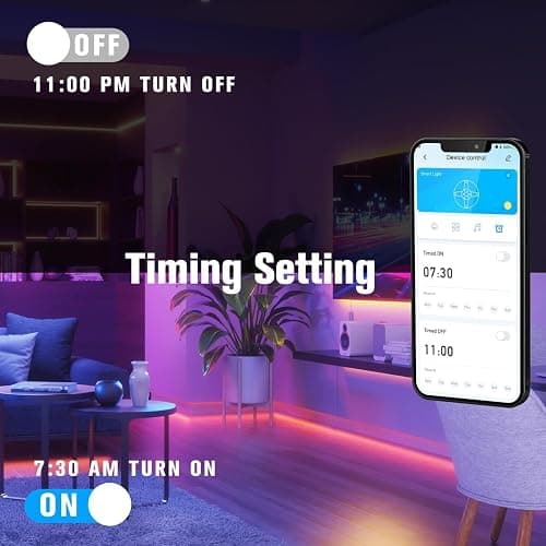 DAYBETTER LED Strip Lights 150 ft, Smart LED Lights for Bedroom, Bluetooth Led Light Strips with Remote, App Control, DIY Colors, RGB Color Changing LED Strip Lighting Music Sync, Party, Room Decor thumbnail 6