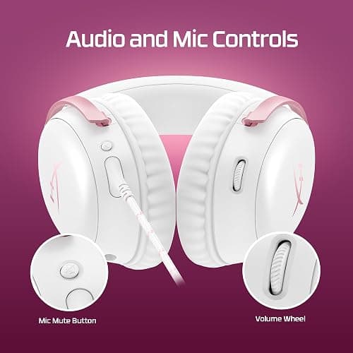 HyperX Cloud III – Wired Gaming Headset, PC, PS5, Xbox Series X|S, Angled 53mm Drivers, DTS, Memory Foam, Durable Frame, Ultra-Clear 10mm Mic, USB-C, USB-A, 3.5mm – Pink thumbnail 7