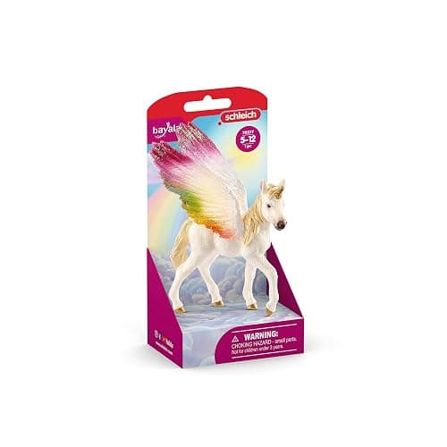 Schleich Bayala Mythical Winged Rainbow Baby Unicorn Foal Figurine - Featuring Majestic Pegasus and Glitter Details, Highly Durable and Fun Imaginative Toy for Boys and Girls, Gift for Kids Ages 5+ thumbnail 5