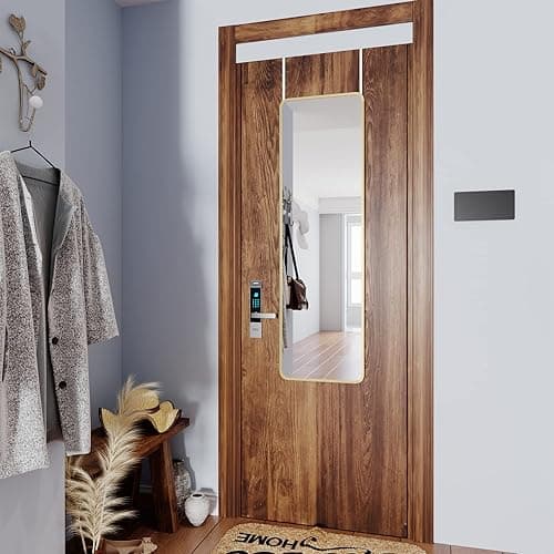Giftgarden 47"x14" Gold Full Length Mirror Aluminum Framed, Modern Long Wall Mirror Tall Full-Body, Wall Mounted or Over The Door Hanging for Bedroom Closet Bathroom, Golden - Black thumbnail 8