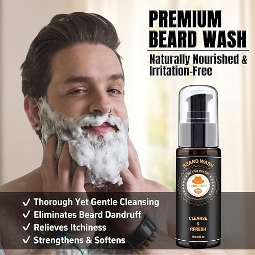 XIKEZAN Beard Kit Gifts for Men Grooming/Care-Soften,Soothe Beard GoodScent | Mens Gift Set Birthday Valentines Fathers Easter Basket Gifts for Men Him Dad Husband Boyfriend Christmas Stocking Stuffers thumbnail 3