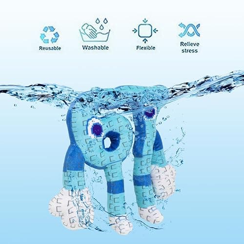 67 Plush Toy 10 Inches Soft Stuffed Number Character Inspired by Steal A Brainrot – Cute Blue Pixel-Style Plushie for Kids and Collectors (A-Number-67) thumbnail 5
