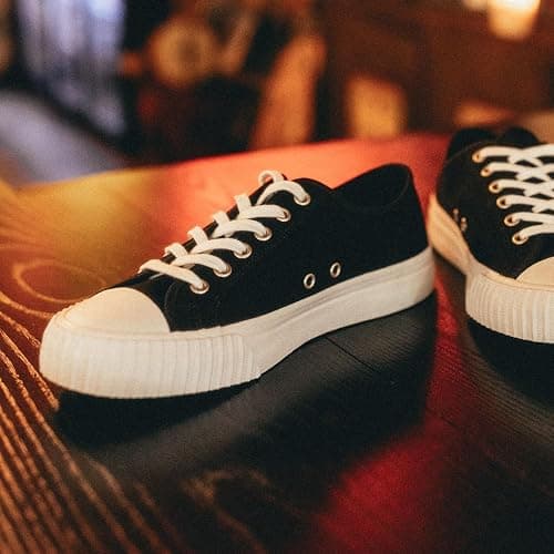 Unisex Center Low Top Canvas Sneaker|Black|Vulcanized thumbnail 3