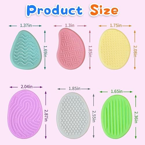 Sensory Fidget Toys, Silicone Textured Tactile Discs Set, 6 Pack Colorful Sensory Stone, Non-Sticky Smooth Surface, Sensory Play Educational Toys (Stone - 6 Pack) thumbnail 2
