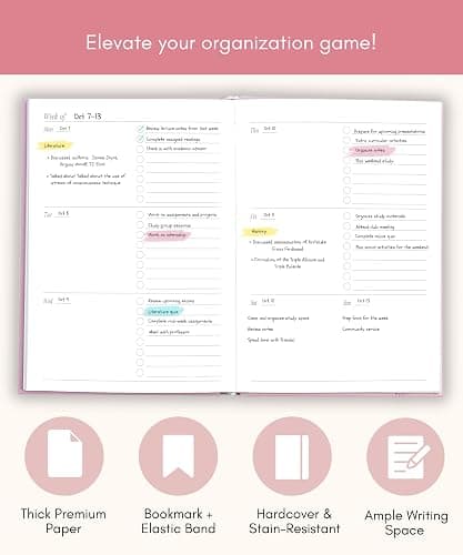 Lamare Academic Planner 2026 College Essentials – Undated Weekly College Student Planner for Homeschool, High School, College & Nursing Students thumbnail 3