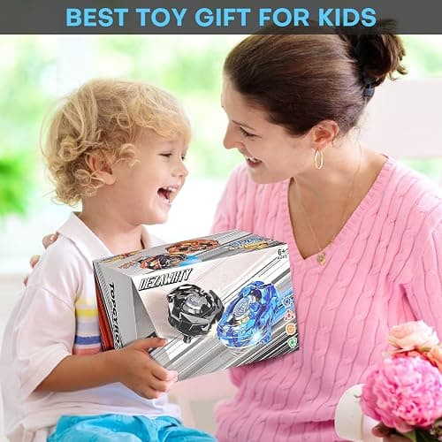 X Battling Set, 12 Spinning Tops, 3 Launchers and 1 Grip with Storage Box, Kids Toys Birthday Gift Ideal for 6+ Years Old Boys thumbnail 2