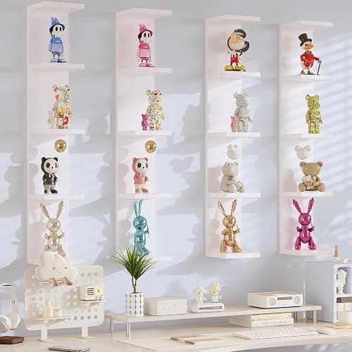 LitaEther 5 Tier White Lack Wall Shelf - Multi-Functional Display Organizer for Anime Figures, Funko Pop, Plants, Makeup & Books (7.1" x 5.5" x 30.7") – Space-Saving Floating Shelf for Home & Office thumbnail 8