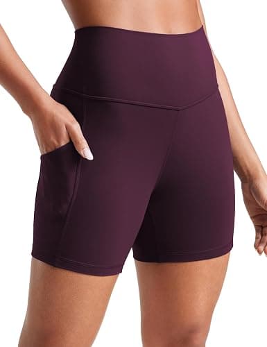 CRZ YOGA Butterluxe Biker Shorts Pockets 5" - High Waisted Volleyball Workout Athletic Yoga Womens - Image 1