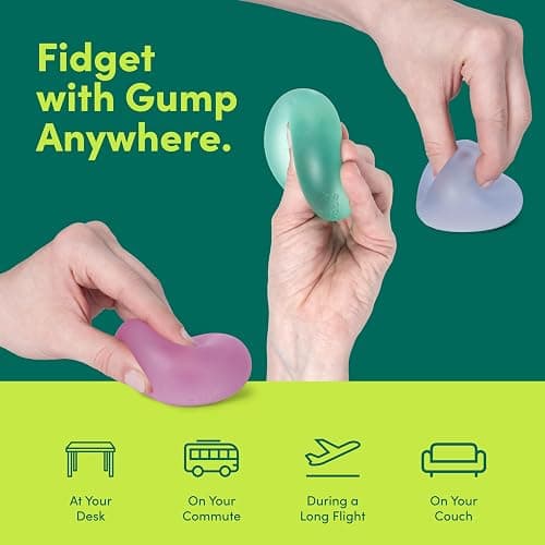 Speks Gump Stress Balls | Ultra Soft Squishy Fidget Toy for Adults & Teens | Stress Relief & Desk Toy | Tri-Color thumbnail 5