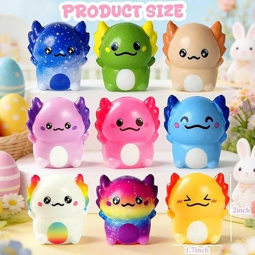 24PCS Axolotl Slow Squishy Toy,Slow Rising Squishy,Axolotl Stress Relief Fidget Toy,Axolotl Squishies Party Favors for Adults Kids thumbnail 3