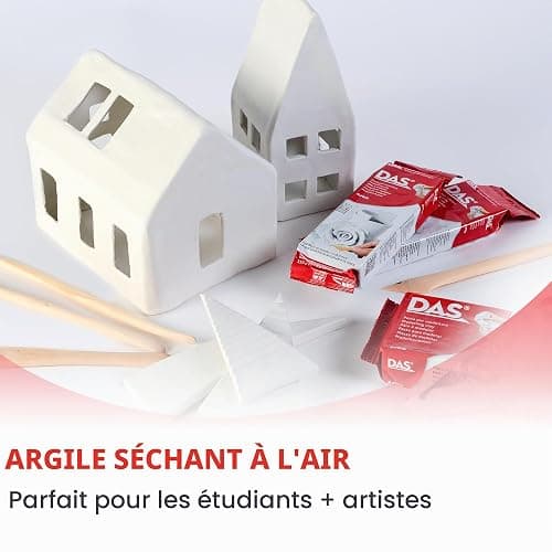 DAS pâte à modeler 1 kg couleur blanc | Prend en charge l'apprentissage en classe, l'artisanat et les activités créatives thumbnail 2