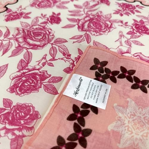 HankieWorld Bandanas for Women and Men，3 Pack Super Soft Thin 60s Preium Cotton 22 inch Handkerchiefs thumbnail 5