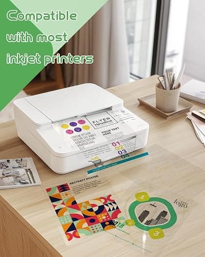 Weliu Transparency Sheets for Inkjet Printers, Clear Acetate Sheets | 30 Sheets 8.5" X 11", Inkjet Transparency Film & Transparency Paper for Overhead Projectors thumbnail 3