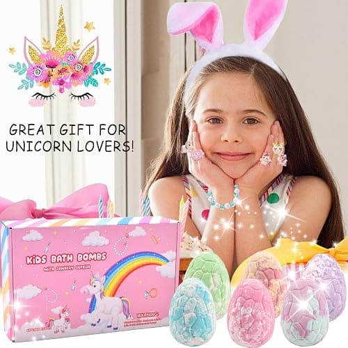 Bath Bombs for Kids with Toys Inside Bath Bombs for Girls with Surprise Inside Unicorn Bubble Bath Toys for Kids Ages 4-8 Gifts Girls Toys Age 4 5 6 7 8 Years Old Toddler Princess Birthday Gift thumbnail 4