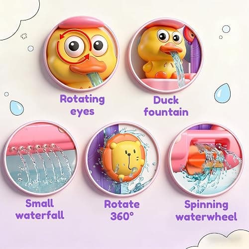 Bath Toys for Kids Ages 1-3: Toddler Bath Toys for 1 2 3 Year Old Girl Gifts - Pink Bathtub Toy for Toddlers 2-4 - Baby Girl Gifts 12+ Months thumbnail 3