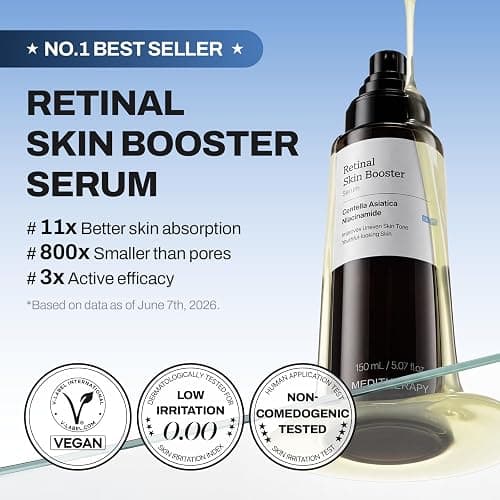 MEDITHERAPY Retinal Skin Booster Serum 5.07 fl oz | Retinaldehyde, Niacinamide, Cica | Korean Hydrating Face & Body Serum for Dull, Uneven Skin, All Skin Types, K-Beauty thumbnail 2