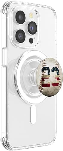Baseball number 23 with American USA flag phone stand PopSockets PopGrip: Swappable Grip for Phones & Tablets PopSockets MagSafe PopGrip for iPhone thumbnail 3