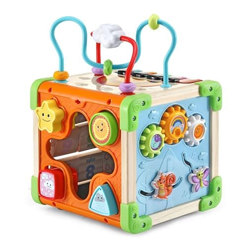 LeapFrog Touch and Learn Electronic Musical Light-Up Wooden Activity Cube Toy, Animal Themed, Ages 1 and Up thumbnail 4
