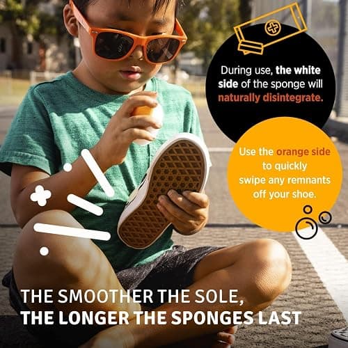 SneakERASERS Sole and Sneaker Cleaner - Premium Shoe Cleaning Kit with Dual-Sided Sponges - Effective Shoe Cleaner for White Sneakers, Tennis Shoes - Easy, Gentle Rub Design, 10 Pack thumbnail 6