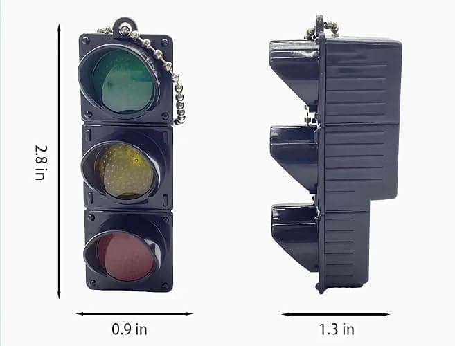 sunaeset novelty car keychain for bag, funny unique cool stoplight key chain accessories for men women, purse charms for handbags, fun small gifts for men ideas thumbnail 4