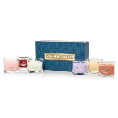 Confezione regalo di candele profumate Yankee Candle | Candele votive riempite | Mix di cera di miscela di soia | 6 pezzi | Regali perfetti per le donne - Image 1