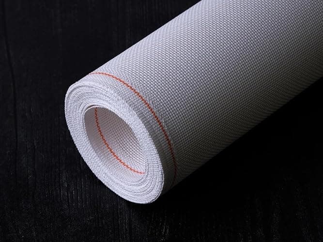 Zweigart Orange Line Blank Mono Deluxe 18-Mesh White Needlepoint Canvas 20"X 18" thumbnail 3