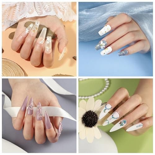 Acrylic Nail Kit for Beginners with Everything 3pc Professional Acrylics Powder 6pcs Gel Nail Polish 18pcs Glitter Decoration Powder Nails Kit Acrylic Set with Tips Nail Light and Drill DIY Gifts thumbnail 6