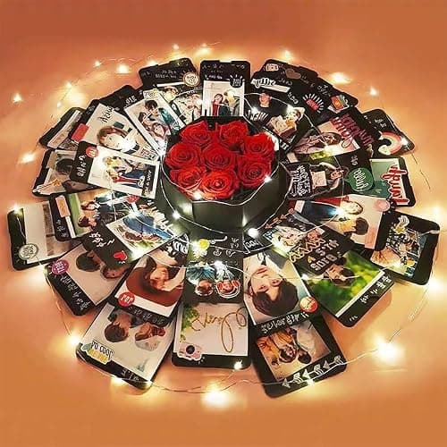 Explosion Box Creativo DIY Album Scatola a Sorpresa Scatola Foto Regalo per Anniversario, San Valentino,Compleanno, Matrimoni thumbnail 6