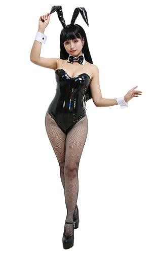 Cosplay.fm Women's Bunny Girl One Piece Bodysuit Japanese Style Bunny Cosplay Costume with Headdress and Bow Accessory - Image 1