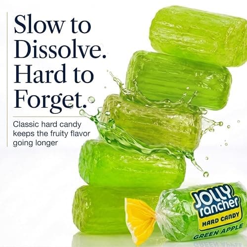 Hard Candy GREEN APPLE Original Flavor 1 lb - Bulk Bag, Individually Wrapped (74 Pieces) thumbnail 4