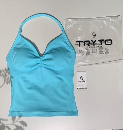 TRYTO Impact Longline Strappy Top Women Impact Longline Halter Tops Workout Longline Tank Top Compression Gym Fitness thumbnail 4