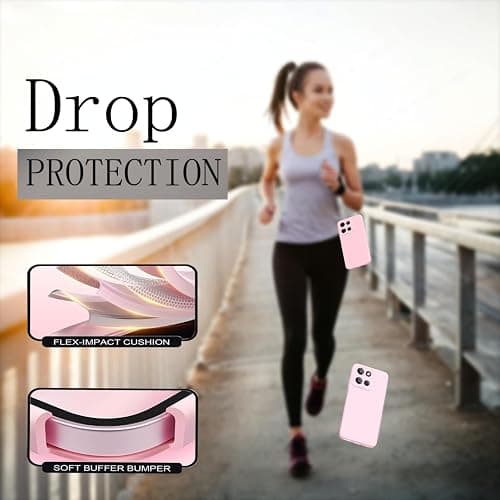 Compatible with Moto G Power 2025 Case: Liquid Silicon Protective Military,Grade Armor G Power 2025 Case,Heavy Duty Protection Phone Cases for G Power Pink thumbnail 7