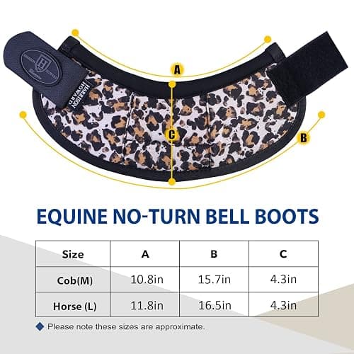 Harrison Howard Horse Bell Boots Overreach Bell Boots No-Turn Bell Boots for Horse-Durable Protective Hoof Boot thumbnail 6