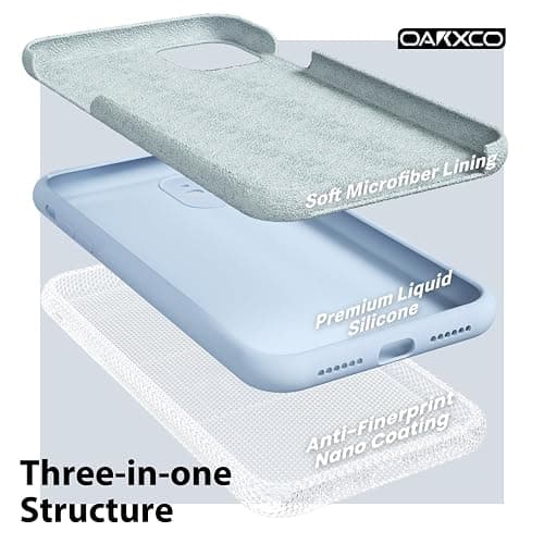 oakxco for iPhone 11 Phone Case Liquid Silicone, Thin Slim Soft Rubber TPU Plain Smooth Gel Cover for Women Girl Aesthetic, Matte Solid Protective & Shockproof Bumper Grip, Aqua Sky Baby Light Blue thumbnail 5