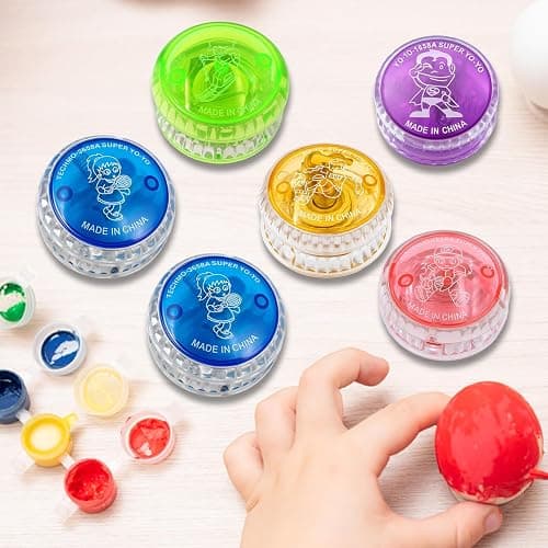6 Piece Yoyo Set, light Up Yoyo for Beginners,, Magic Yoyos Suitable for Party Favors Birthday Gifts and Outdoor Games thumbnail 2