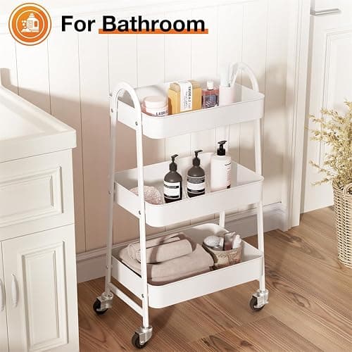white trolley cart for bedroom thumbnail 4