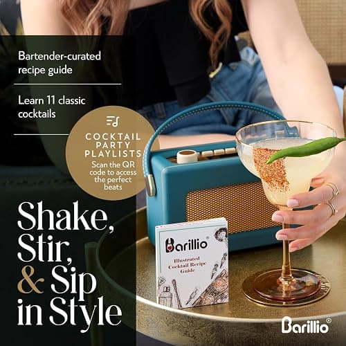 Barillio Gold Bartender Kit – 23-Piece Stainless-Steel Cocktail Shaker Set with Premium Acacia Stand | Martini Barware Mixing Tools for Home Bartending | Gift Set thumbnail 6